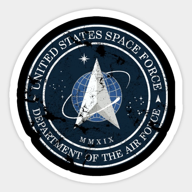 space force vintage distressed logo Sticker by Yaman